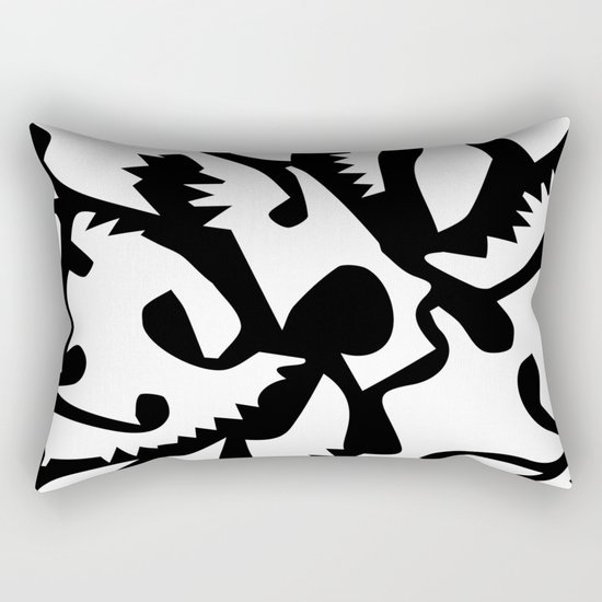 black ghosts Rectangular Pillow