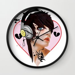 Emo Tattoo Wall Clock