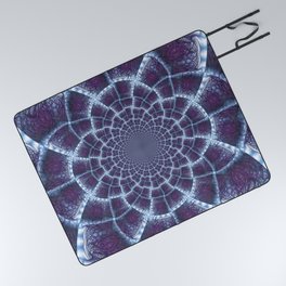 Almost Connected - Electric Blue Abstract Pattern Picnic Blanket