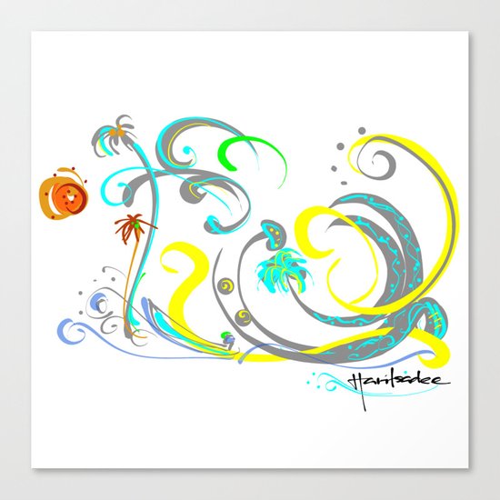 sunny beach -de2 Canvas Print