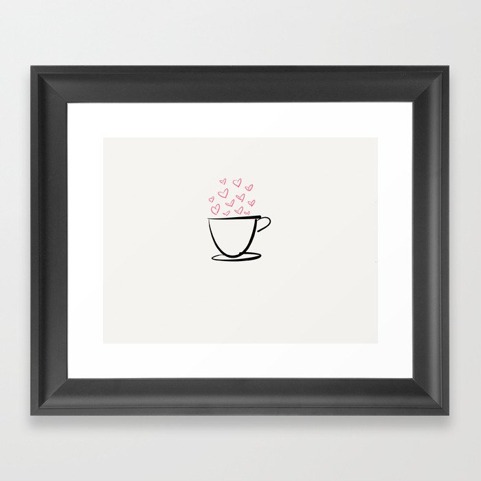 coffee love Framed Art Print