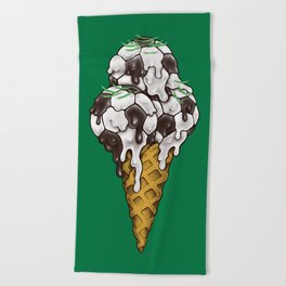 Ice Cream Soccer Balls Beach Towel