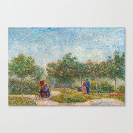 Vincent van Gogh - Garden in Montmarte with Lovers Canvas Print
