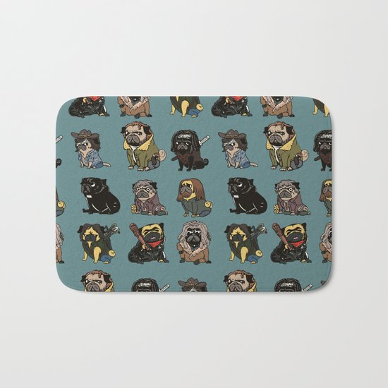 The Walking Pug Bath Mat