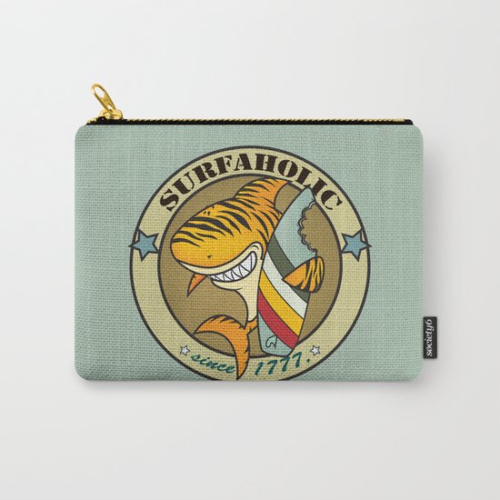 Surfaholic tiger shark Carry-All Pouch