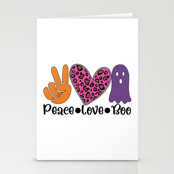 Peace Love Boo Stationery Cards