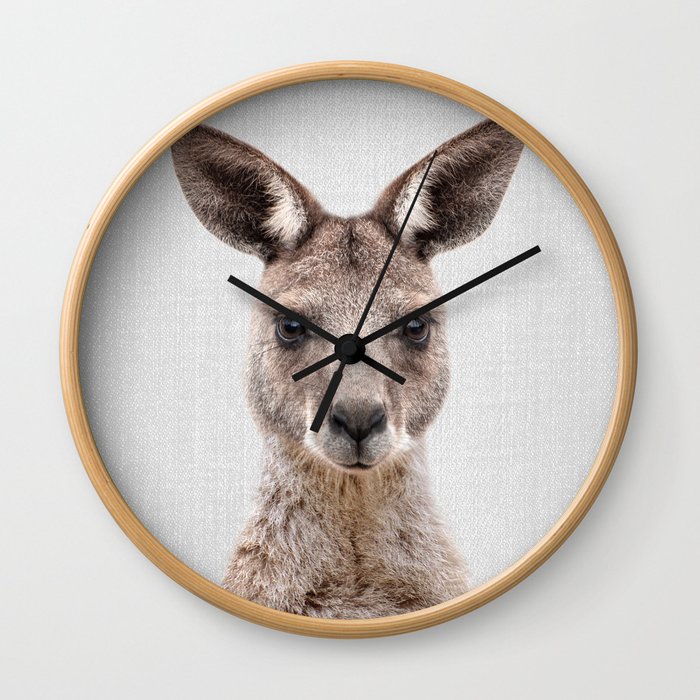 Kangaroo 2 - Colorful Wall Clock