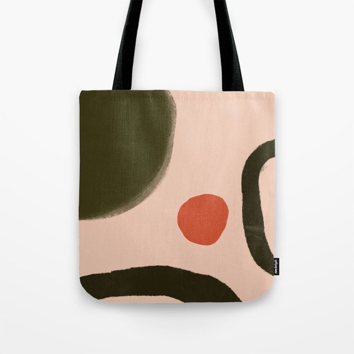 Abstract Composition in Vintage Earthy Colors Tote Bag
