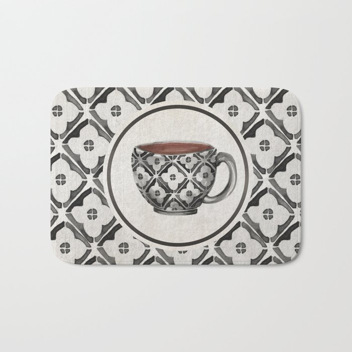 Moroccan Boho Pattern Coffee Mug Bath Mat