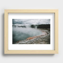 Taupo and Rotorua – Geothermal Red Gasping - Hots springs & Sulphur lakes, Traveling through New Zealand Recessed Framed Print