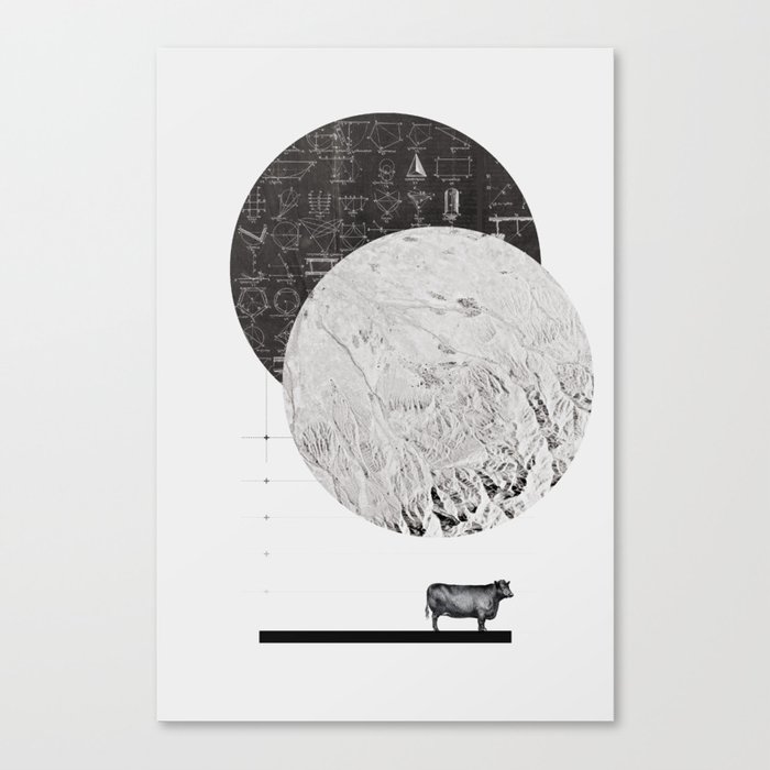Calculating a Jump over the Moon Canvas Print