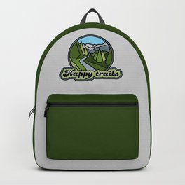 Happy trails Backpack | Travel, Adventure, Departure, Happy, Mountains, Walking, Travelling, Traveller, Hikingtrails, Thegreatoutdoors 