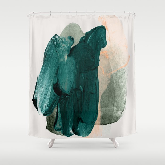Emerald Green Shower Curtain By Leemo, Emerald Green Shower Curtain