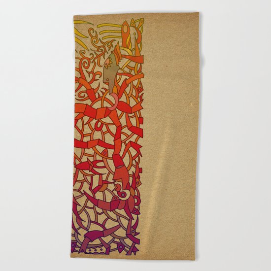- fishermen & shellfish - Beach Towel