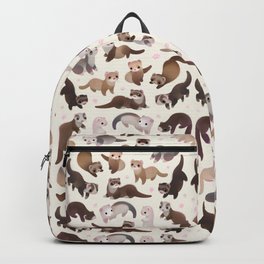 Ferret Backpack | Blacksable, Aesthetic, Cute, Milkmouthferret, Kawaii, Sableferret, Ferret, Blazeferret, Pandaferret, Weasel 