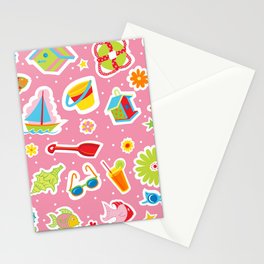 Summer Fun Pink Stationery Card