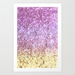 Unicorn Girls Glitter #5 (Faux Glitter) #shiny #decor #art #society6 Art Print