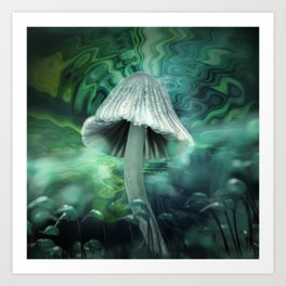 Magic Mushroom portrait Art Print