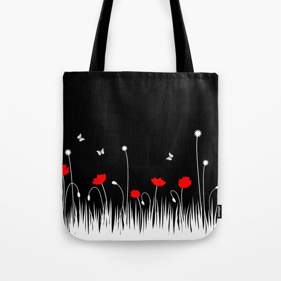Red poppies Tote Bag