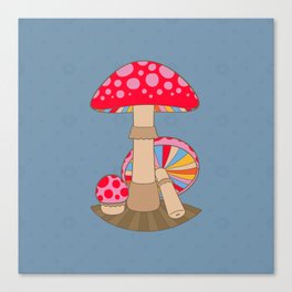 A Groovy Time in the forest_Fly Agaric Canvas Print