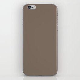 Dark Brown Solid Color Autumn Shade Earth-tone Pairs Pantone Caribou 18-1017 TCX iPhone Skin
