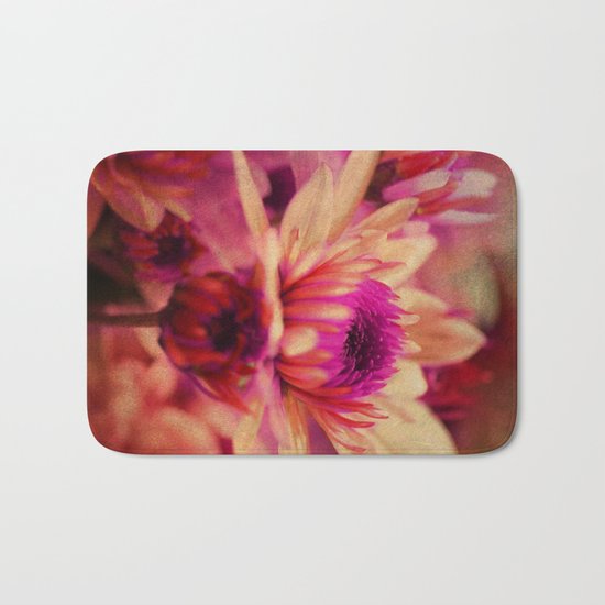 Vintage asters. Bath Mat