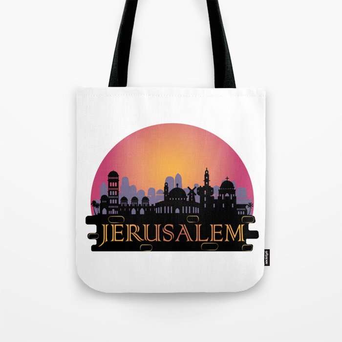 Jerusalem Old City Skyline - Israel Travel Tote Bag