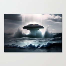 Transmedium UFO Sighting - Pacific Ocean Canvas Print