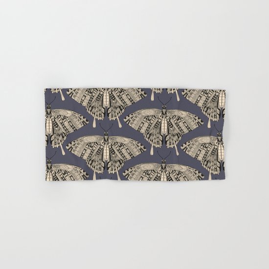 swallowtail butterfly dusk black Hand & Bath Towel