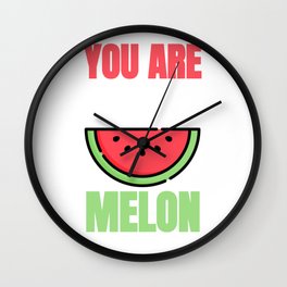 One In A Melon Funny Summer Watermelon Unisex Wall Clock