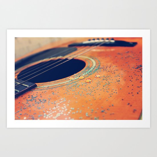 Teardrops on my Guitar Art Print