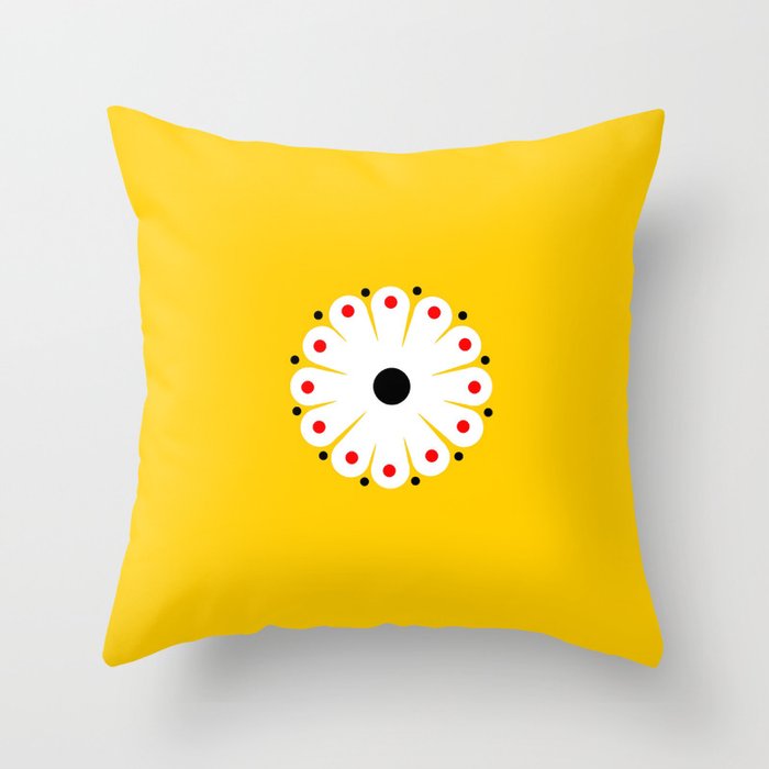 Geometric flowers 190 Throw Pillow