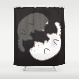 Yin Yang Kitty Shower Curtain