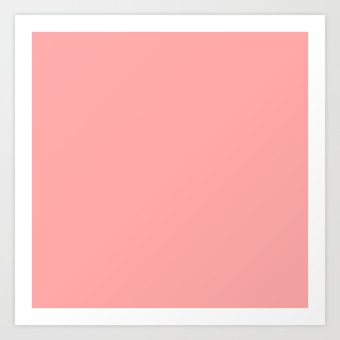 Plain Coral Pink Summer Color - Mix & Match with Simplicity of Life Art Print