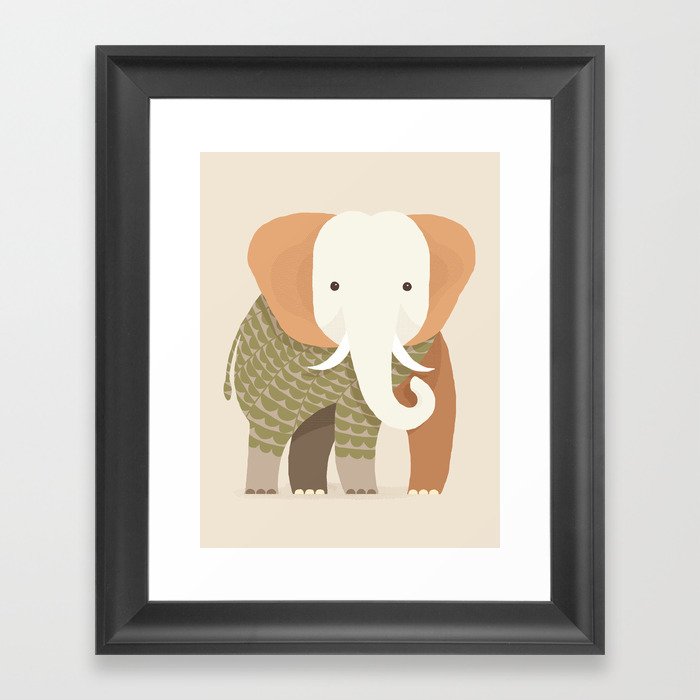 Whimsical Elephant Framed Art Print