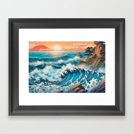 The Urge - A Contemporary Ukiyo-e Nature Landscape Framed Art Print