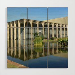 Brazil Photography - Federal Government Office In Brasília Wood Wall Art