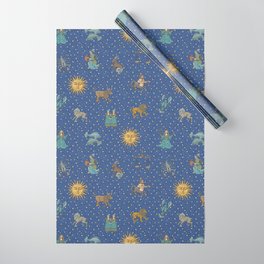 Vintage Astrology Zodiac Wheel Wrapping Paper