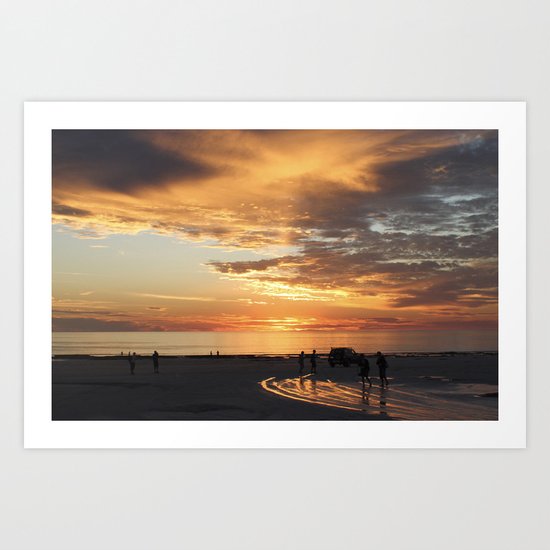 sunset over Broome Art Print