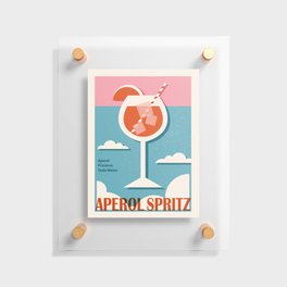 Aperol Spritz recipe, Cocktail, Retro 70s, Aesthetic art, Alcohol poster, Exhibition print, Mid century modern Floating Acrylic Print