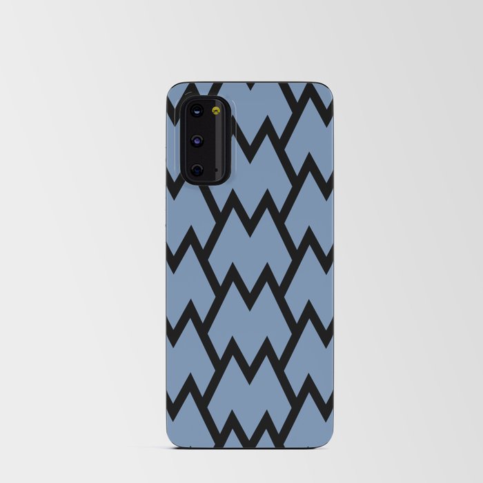 Black and Blue Tessellation Line Pattern 18 Pairs DE 2022 Trending Color Ocean City DE5879 Android Card Case