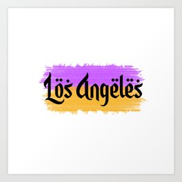 Los Angeles (Typography Design) Art Print