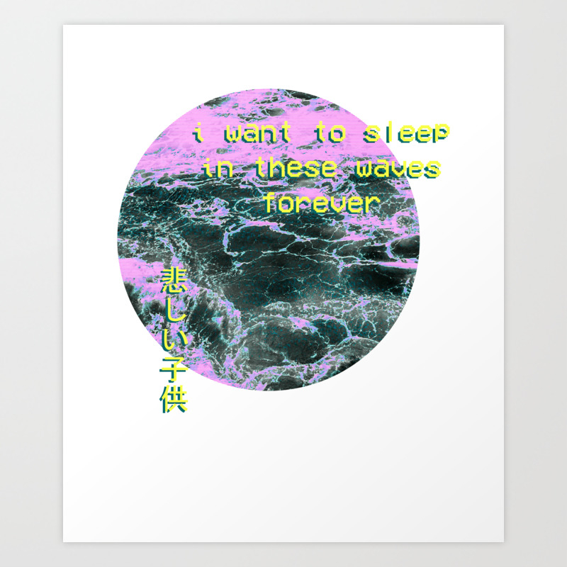 Aesthetic Vaporwave Meme Gift Emotional Vaporwave Art Print By Dc Designstudio Society6