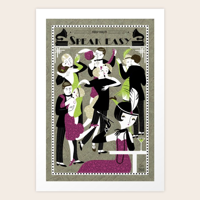 Speakeasy Art Print by Gaia Marfurt Society6