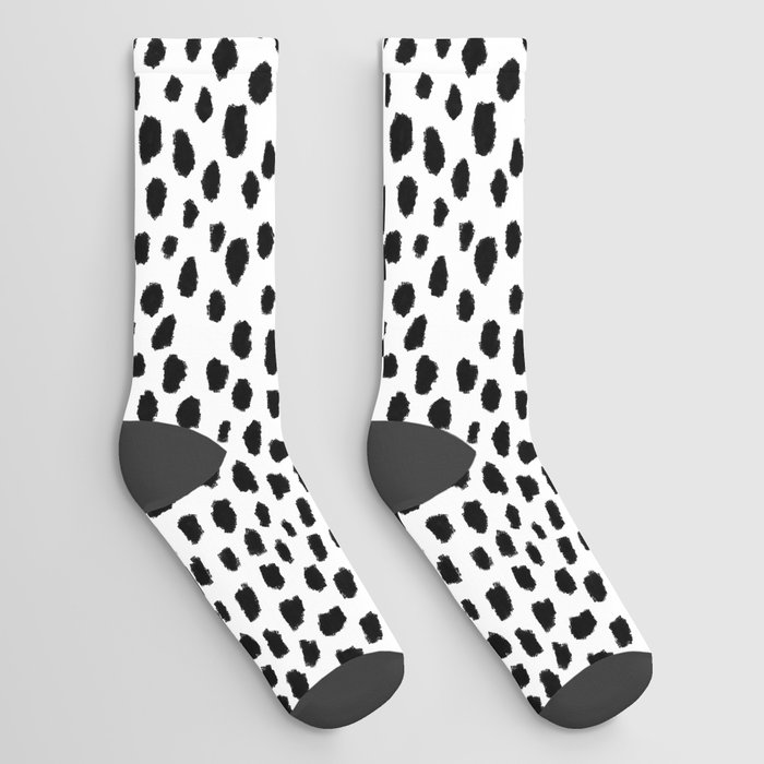 Dalmatian Spots (black/white) Socks
