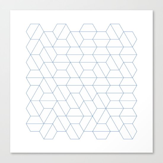 #329 Hexagon fields – Geometry Daily Canvas Print