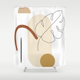 Abstract Shapes Print 32, Modern Art V1 Shower Curtain