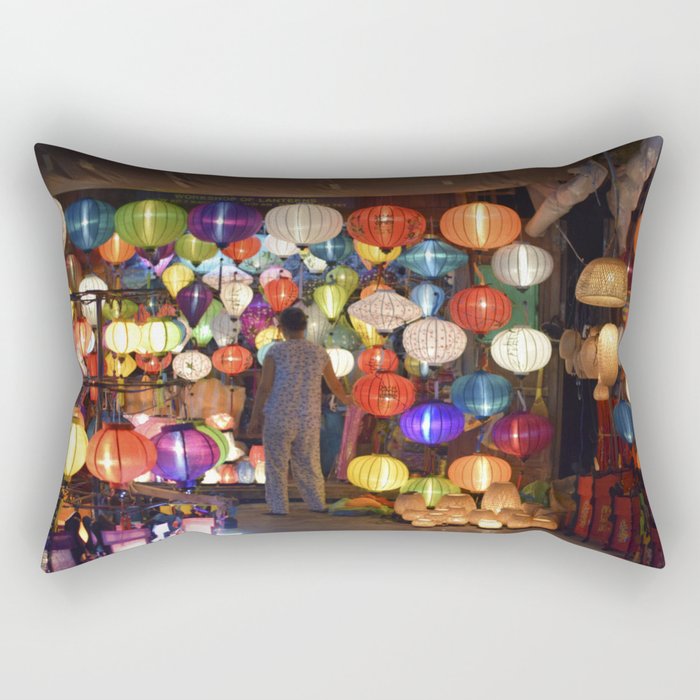 Colored lanterns Rectangular Pillow