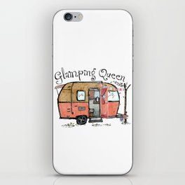 Glamping Queen Funny Vintage Camper iPhone Skin