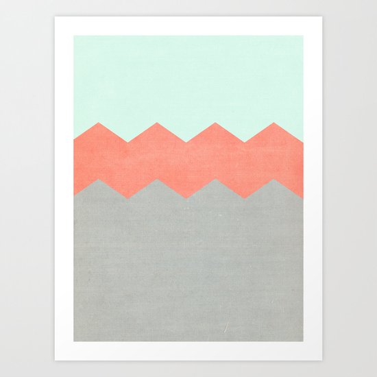 triple chevron (4) Art Print